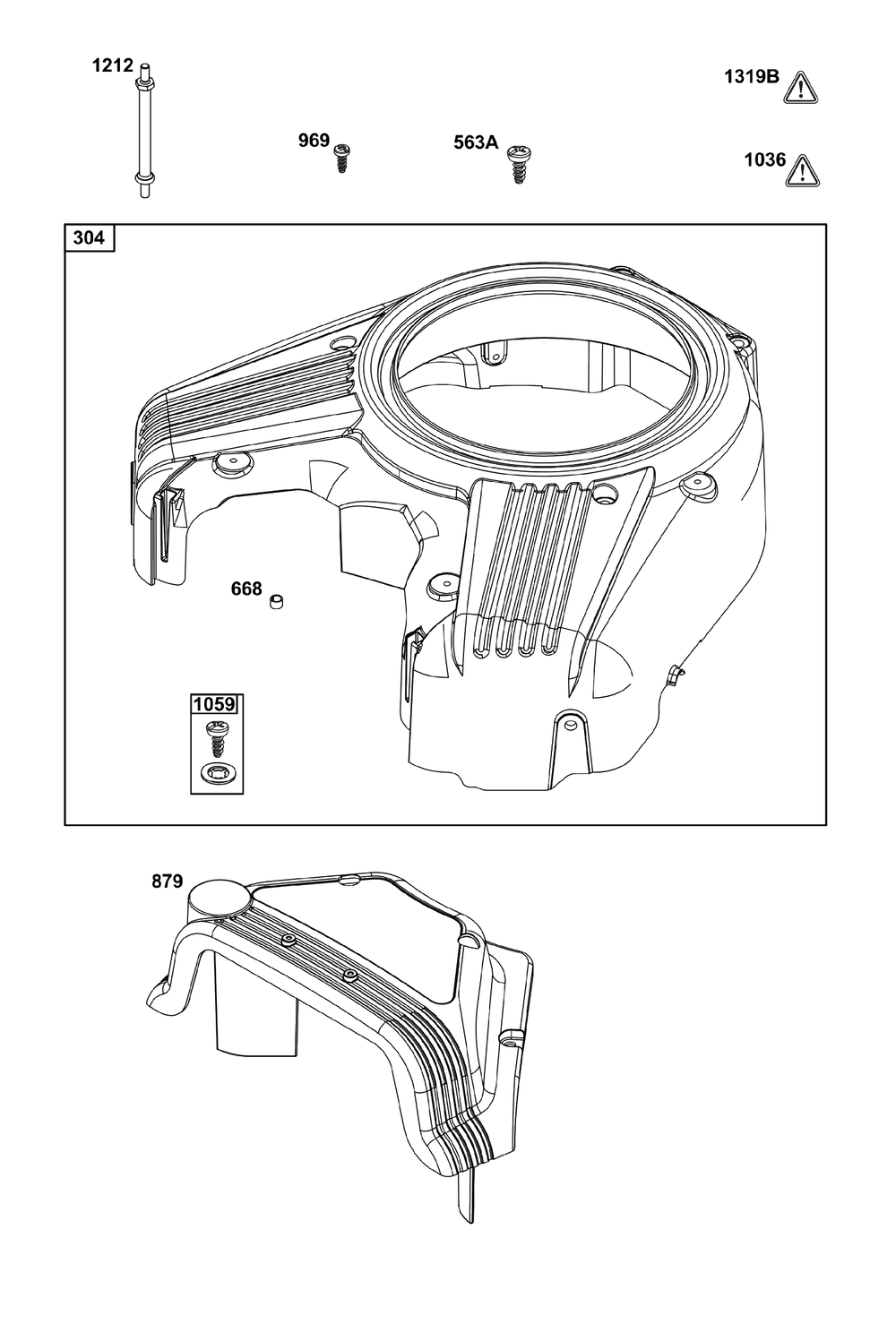 Blower Housing Group Diagram and Parts List for 54E177-0011-J1  Briggs and Stratton Engine